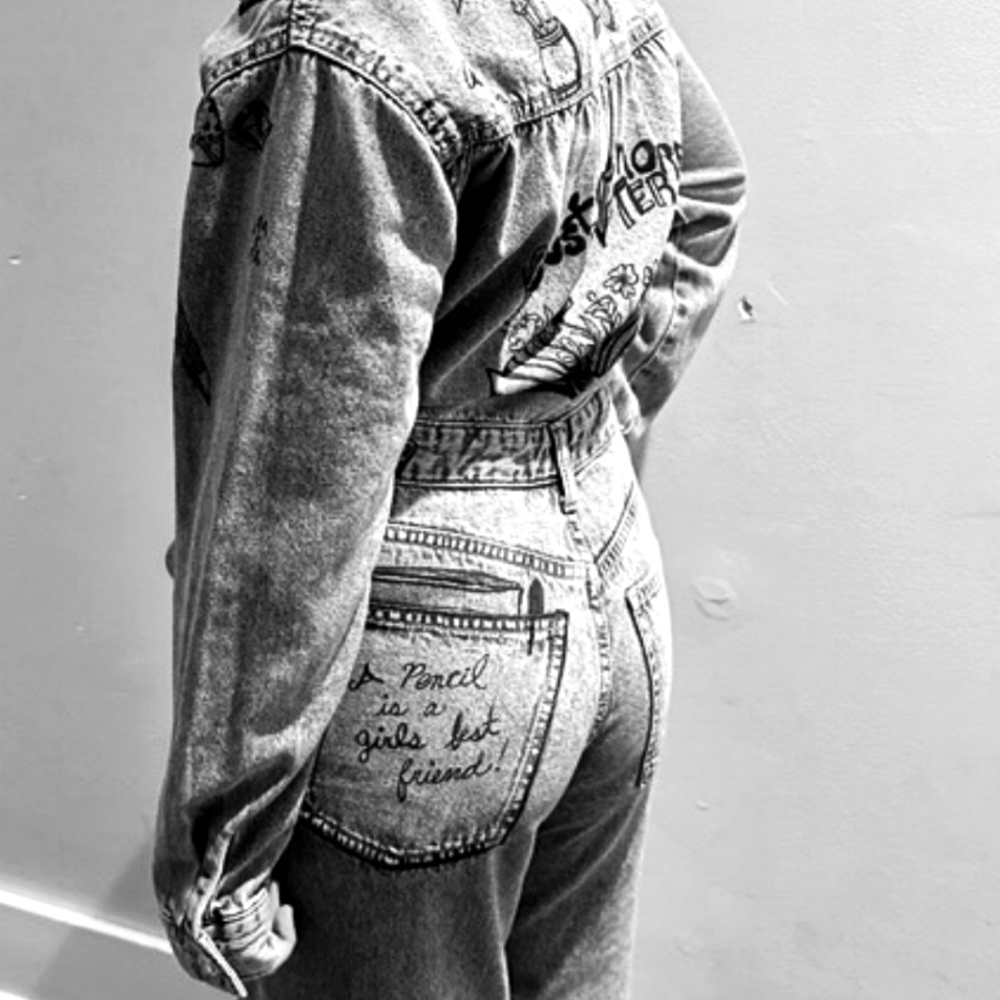 Bookworm Denim Jumpsuit